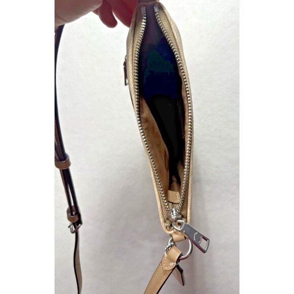 NWOT Coach Mini Rowan File Bag Signature Print Leather Tan Khaki Sand Crossbody - Picture 5 of 9